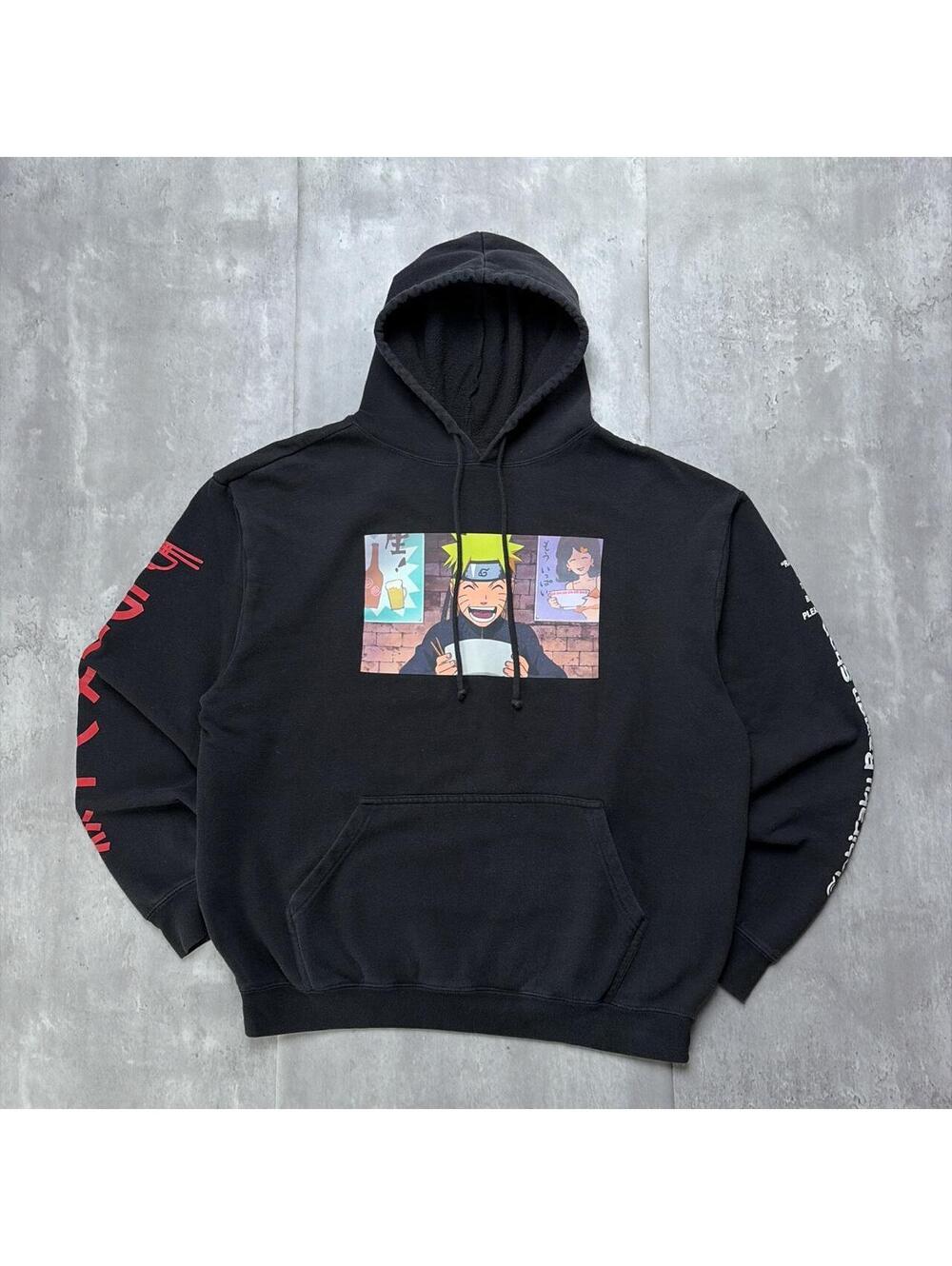 Y2K Black Naruto Shippuden Ichiraku Ramen Shop Anime Hoodie